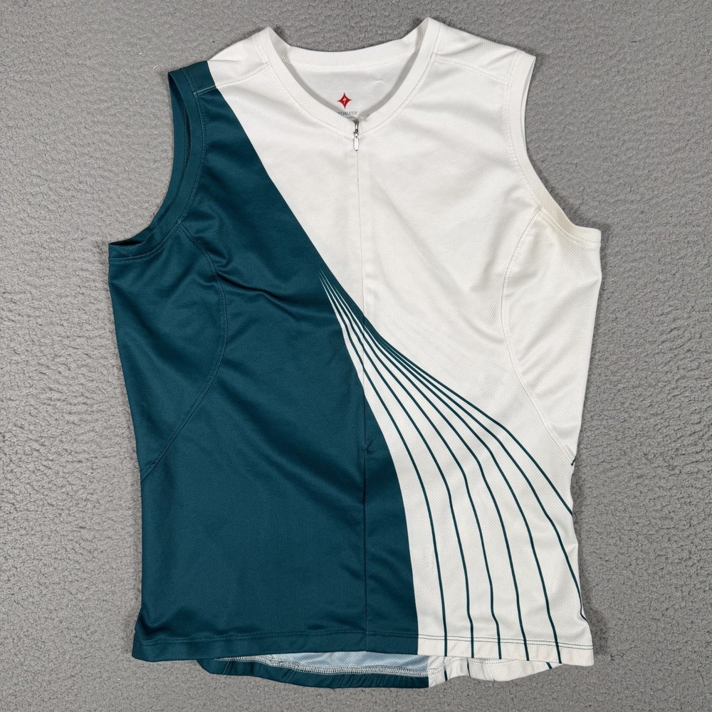 Specialized Cycling Jersey Vest Womens Large Half Zip Performance Pockets Logo